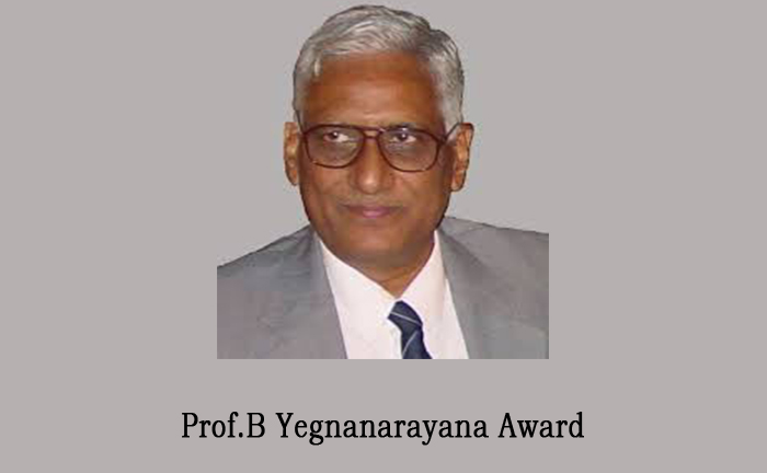 Prof.B Yegnanarayana Best Faculty Award in CSE
