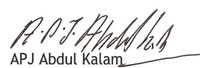 Abdul Kalam Sign